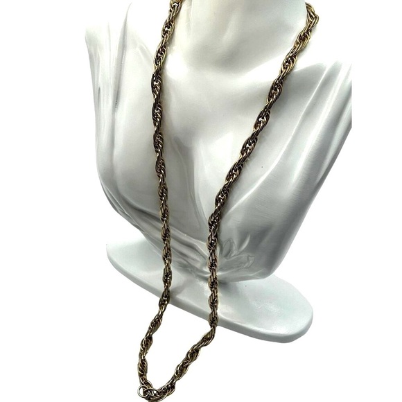 Vintage Whiting Davis M47Gold & Silver Tone Twisted Rope Chain - Picture 4 of 9